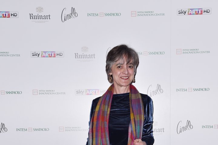 MILAN, ITALY - APRIL 11:  Emanuela Daffra attends Save The Artistic Heritage - Vernissage Cocktail on April 11, 2018 in Milan, Italy.  