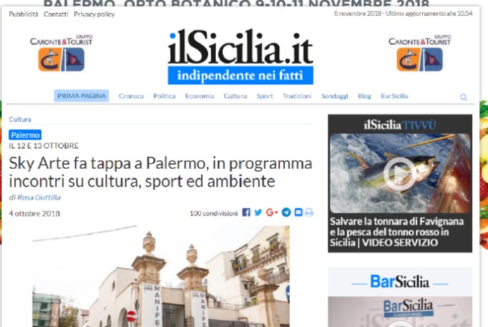 SkyArte fa tappa a Palermo, in programma incontri su cultura, sport ed ambiente