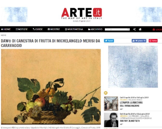 DAW di Canestra di Frutta di Michelangelo Merisi da Caravaggio